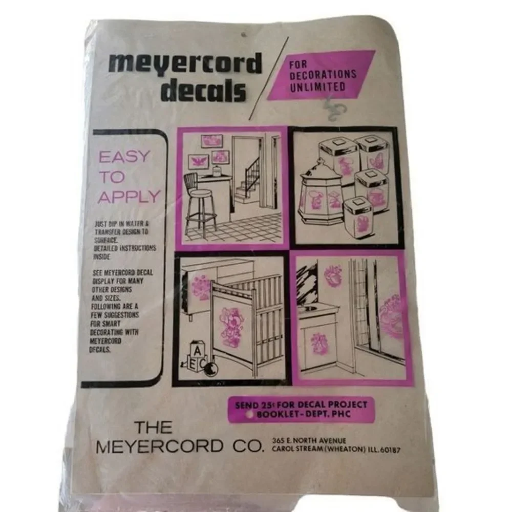 Vintage Meyercord Decoration Decals NIP  Crafts Eagle Arrows Olive Branch gold‎
